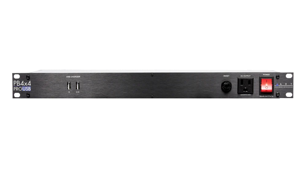 ART ProAudio PB4X4PROUSB ART POWER DISTRIBUTION SYSTEM W/AFI - ART PB4X4 Pro USB 8-Outlet Power Conditioner w/ USB