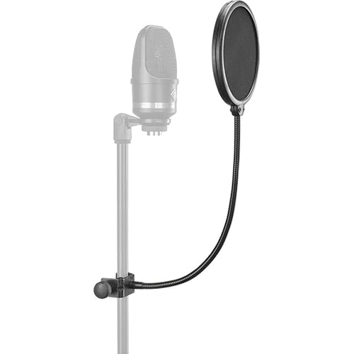 Neumann PS 15 13 cm diameter pop screen supplied complete with gooseneck and clamp. - Neumann PS 15 Popscreen