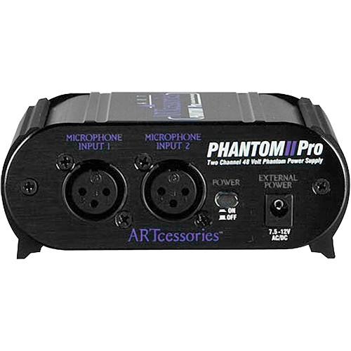 ART ProAudio PHANTOM2PRO ART - DUAL CH PHANTOM POWER SUPPLY - ART PHANTOM2PRO - Battery Operated Phantom Power Supply