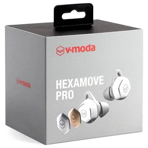 V-MODA HEXAMOVE PRO - TRUE WIRELESS EARBUDS (WHITE) - Faders Earplug Universal fits