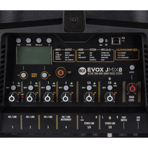 RCF EVOX JMIX8 - RCF EVOX JMIX8 1400W 2-Way Active Speaker With Mixer