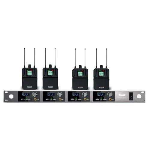 CAD AUDIO GXLIEM4 Quad Mix In Ear Monitor System Wireless - CAD GXLIEM4 Quad-Mix In-Ear Wireless Monitoring System (T: 902 to 928 MHz)