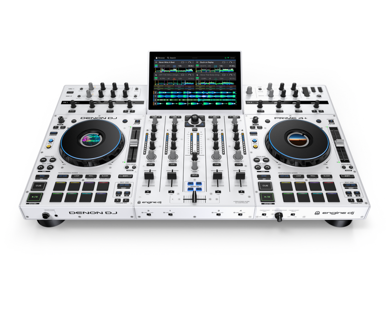 DENON DJ PRIME 4+WHITE  - 4 Deck standalone DJ controller.