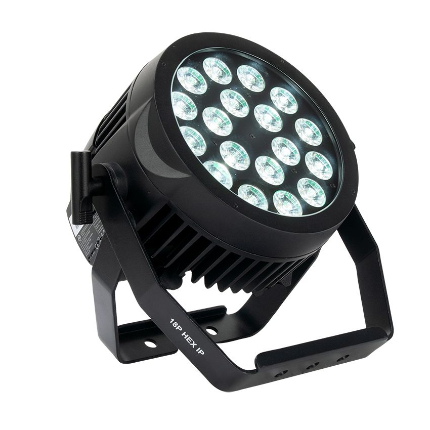 AMERICAN DJ 18P-HEXIP - IP65 18 x 12-Watt RGBAW + UV LEDs (Red,