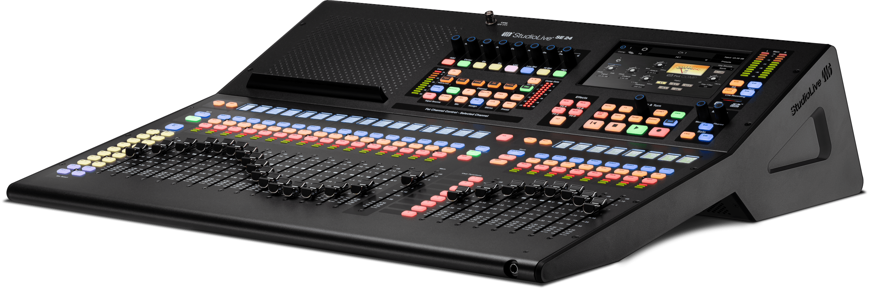PRESONUS STUDIOLIVE III SE 24 - 40-channel, 26-bus digital mixer with 25 motorized faders, a 64x64 USB Audio Interface, and Milan-certified AVB Audio Networking.