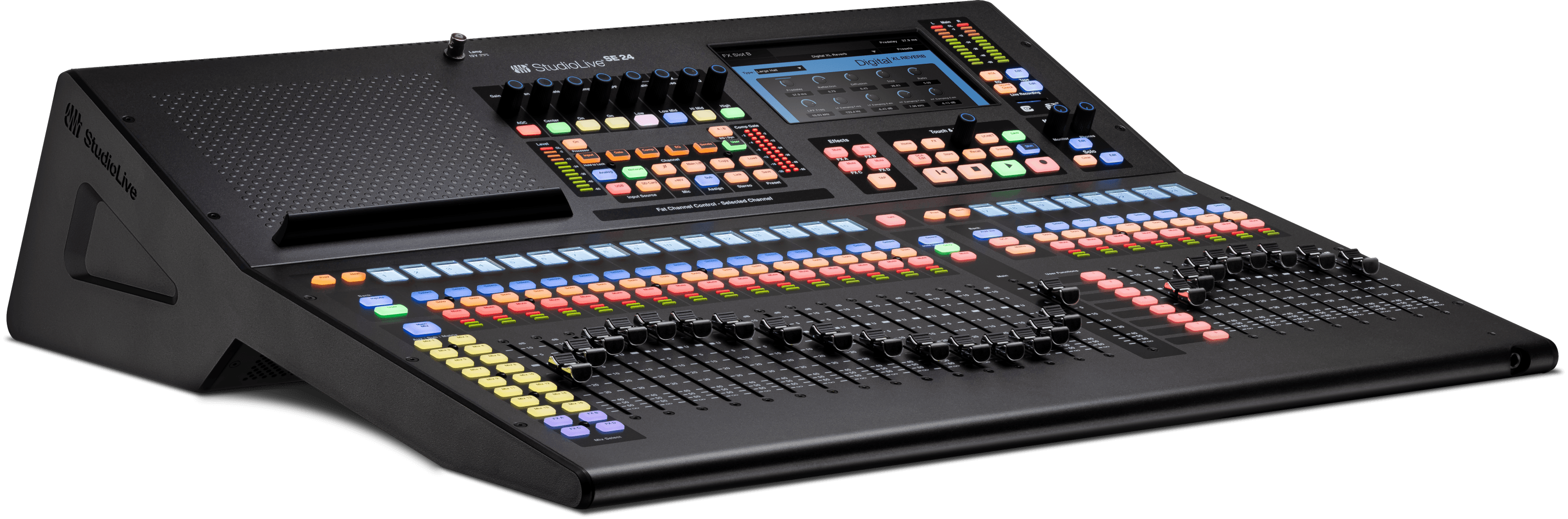 PRESONUS STUDIOLIVE III SE 24 - 40-channel, 26-bus digital mixer with 25 motorized faders, a 64x64 USB Audio Interface, and Milan-certified AVB Audio Networking.