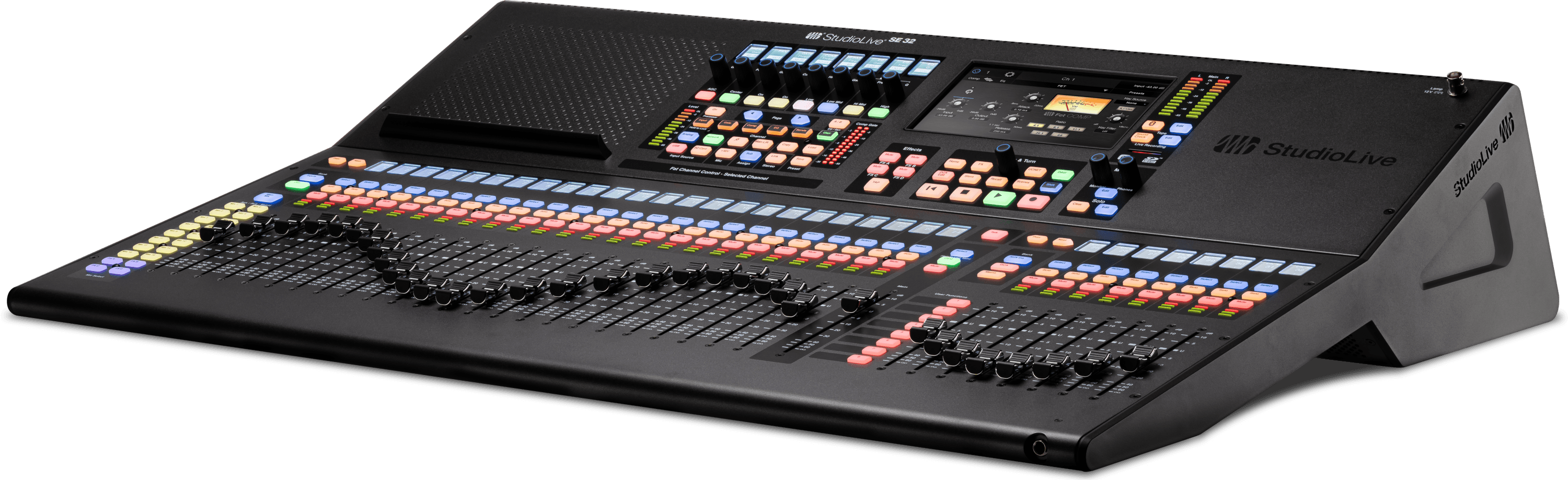 PRESONUS STUDIOLIVE III SE 32 - 40-channel, 26-bus digital mixer with 33 motorized faders, a 64x64 USB Audio Interface, and Milan-certified AVB Audio Networking.