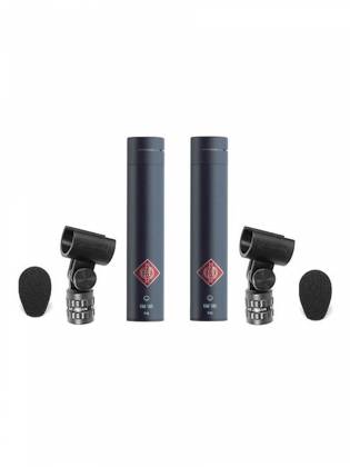 Neumann KM185 STEREOSET Stereo set includes two each: KM 185, SG 21 BK, WNS 100 in one woodbox - Neumann KM185 STEREOSET Small-Diaphragm Hypercardioid Stereo Set Microphones-Matte Black