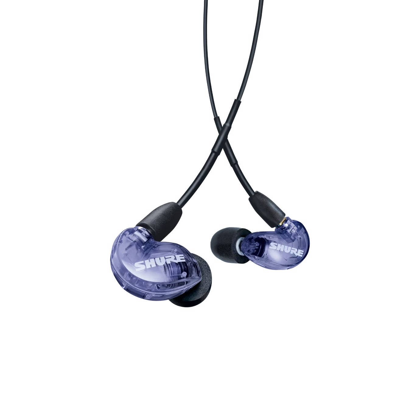 Shure SE215SPL - PURPLE Isolating Earphones with Black 3.5mm Cable