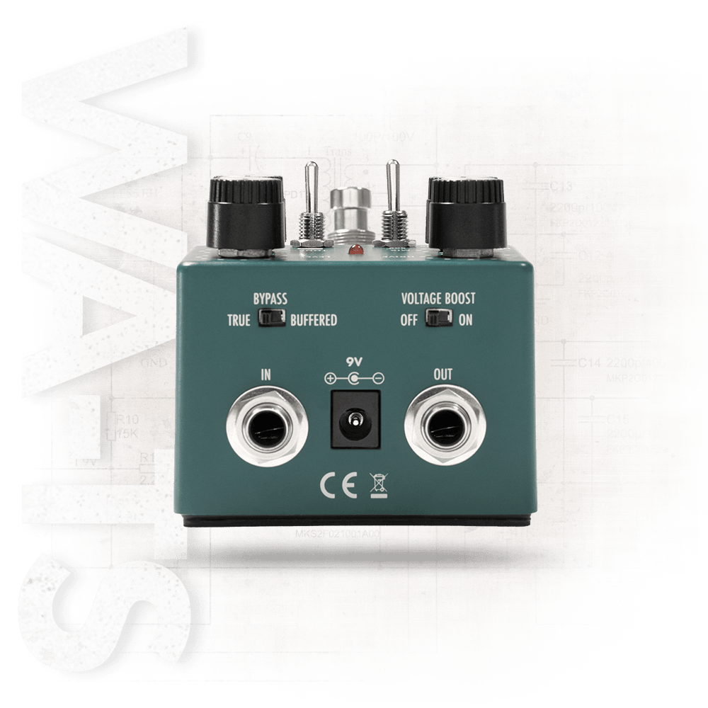 WARM WA-TS Tube Squealer Three-Mode, Soft-Clipping, Tube Amp-Driving Overdrive Pedal