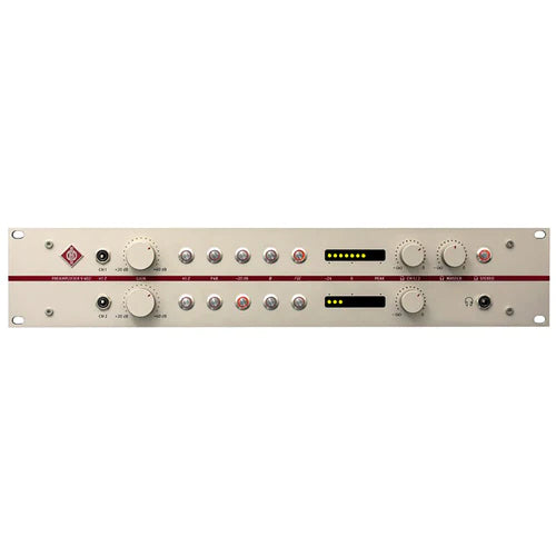 Neumann V 402 Two-channel transformerless microphone preamp with switchable 20 dB pad. - Neumann V 402 Rackmount 2-Channel Microphone Preamplifier