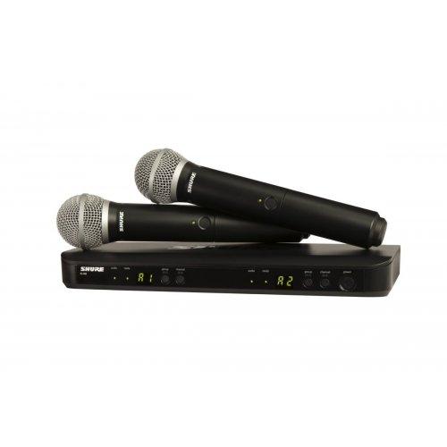 Shure BLX288/PG58-H9 Wireless Combo System - Dual Wireless Handheld Mic System Frequency H9