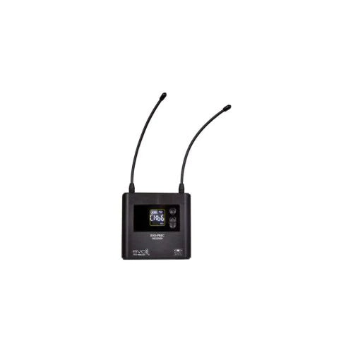 Galaxy Audio EVO-PRECP1 EVO Wireless Mic Portable Receiver: 15 Channel, True Diversity,Battery Powered Receiver, with charging cable. Frequency  470-490MHz