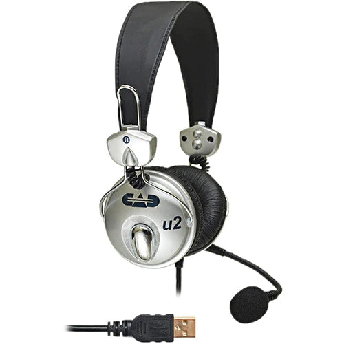 CAD AUDIO CAD-U2 USB  Heaphones w/Card Cond Mic 6' USB Cable - CAD U2 - USB Stereo Headphones with Condenser Microphone