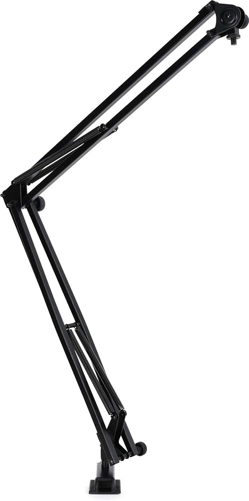 K&M 23840-BLACK Stand Mic - Flexible desktop microphone boom arm