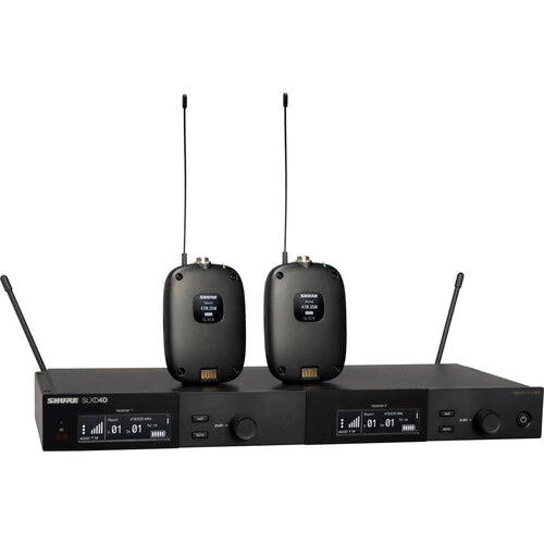 Shure SLXD14D-G58 Wireless Instrument System - Shure SLXD14D Dual-Channel Digital Wireless Guitar System (G58: 470 to 514 MHz)