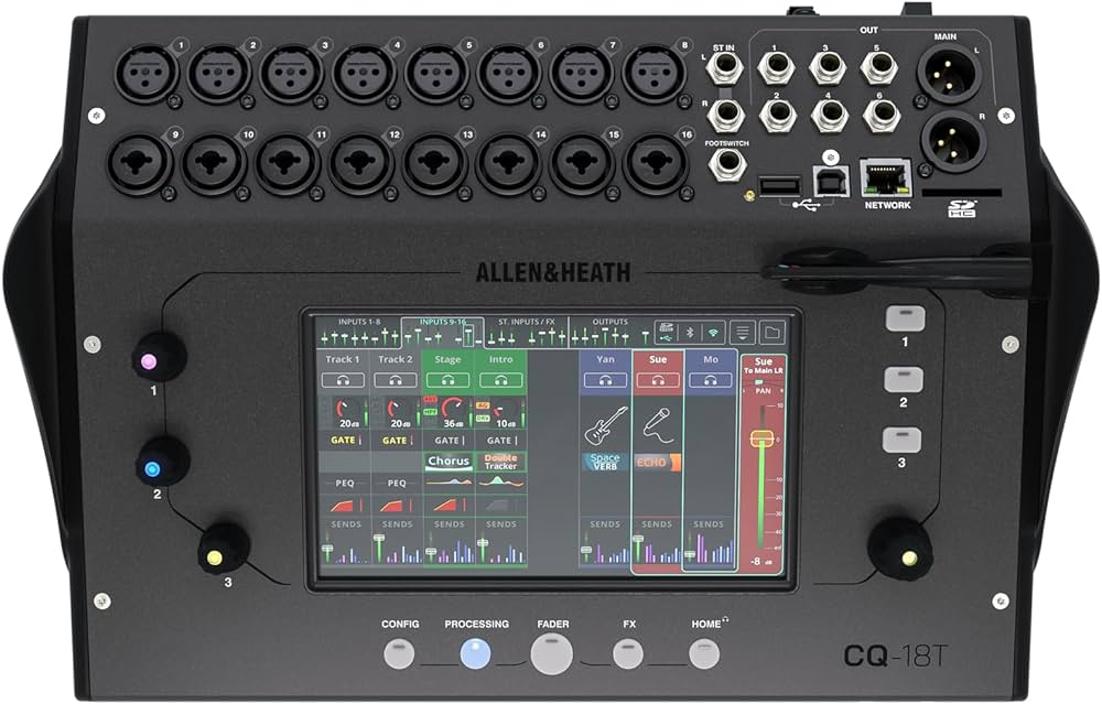 Allen & Heath CQ-18T - Ultra-Compact 18in / 8out Digital Mixer with Wi-Fi