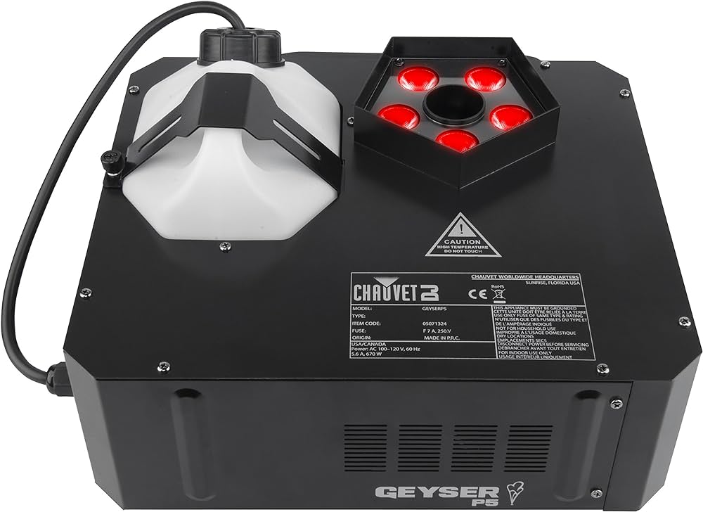 CHAUVET GEYSER-P7 - Smoke Effect LED RGBA+UV- LED Pyrotechnic-Like Effect Fog Machine