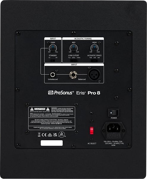 PRESONUS ERIS-PRO8 - 2-way Biamped, Active 6.5-inch Coaxial Studio Monitors.