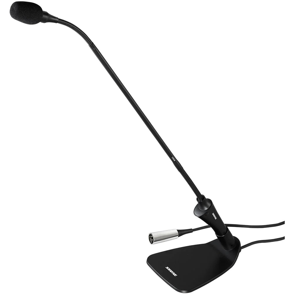 Shure CVG18D-B/C Microphone Gooseneck - Shure CVG18D-B/C 18" Gooseneck Condenser Mic with Integrated Desktop Base