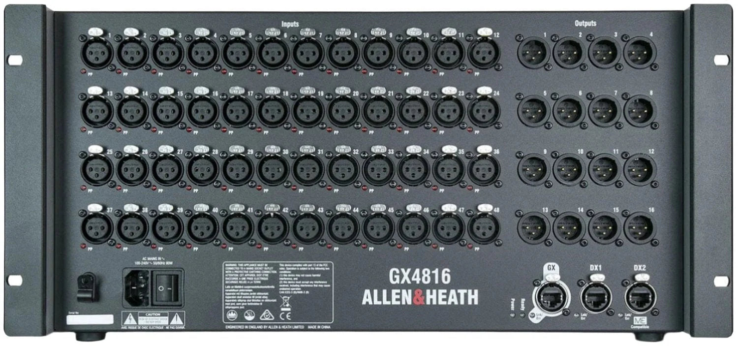 ALLEN & HEATH GX4816 - 48 XLR Input / 16 XLR Output Portable GX Expander w/ DX Sockets