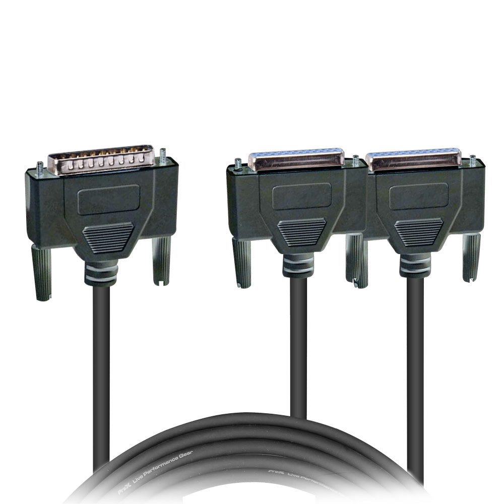 PRO-X- XC-ILDA25 - 1Ft ILDA Y-CABLE M to Dual F Laser Connection Cable for Quickshow FB3 Light Show Software