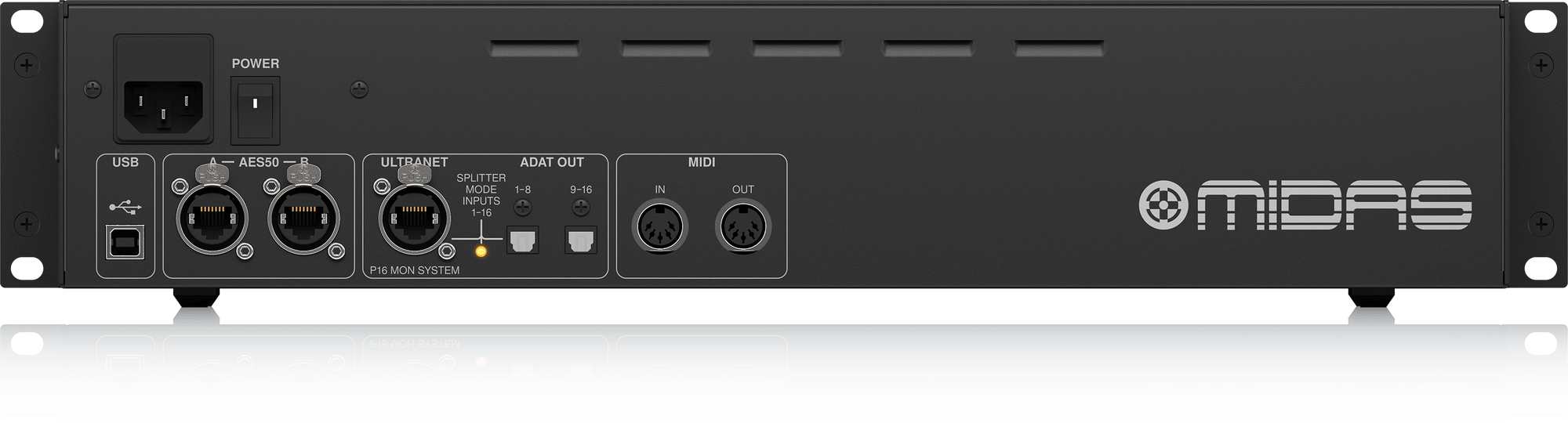 MIDAS DL16 (CONTACT US TO CONFIRM PRICE ANDS AVAILABILITY) 16 Input, 8 Output Stage Box with 16 Midas Microphone Preamplifiers, ULTRANET and ADAT Interfaces