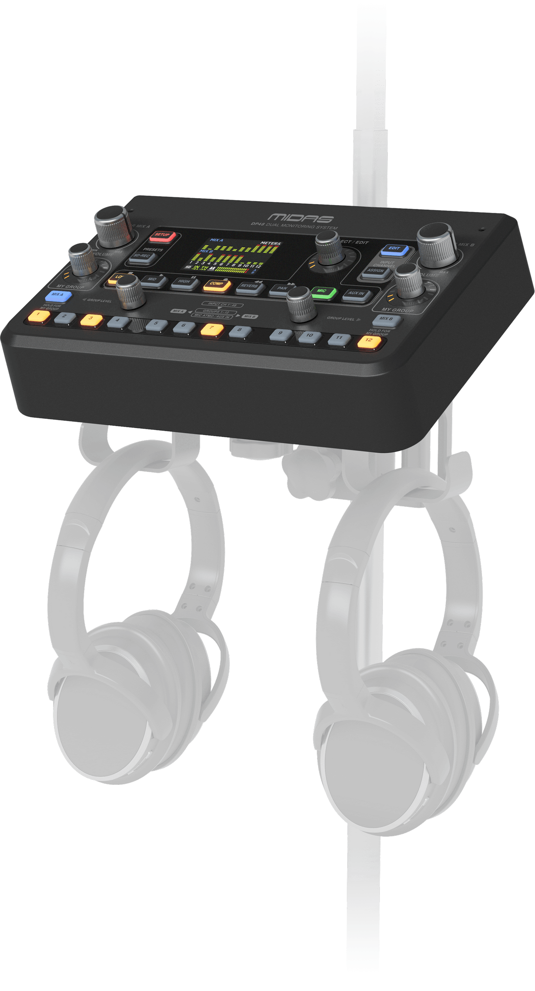 MIDAS DP-48 (CONTACT US TO CONFIRM PRICE ANDS AVAILABILITY) Dual 48-Channel Personal Monitor Mixer with SD Card Recorder, Stereo Ambience Microphone and Remote Powering