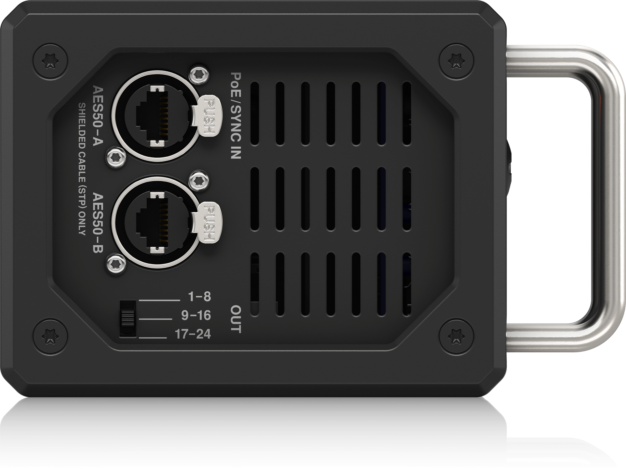 MIDAS DL8 (CONTACT US TO CONFIRM PRICE ANDS AVAILABILITY) PoE-Powered 8 Input, 8 Output Stage Box with Midas PRO Microphone Preamplifiers and 2 Powered ULTRANET Monitoring Outputs