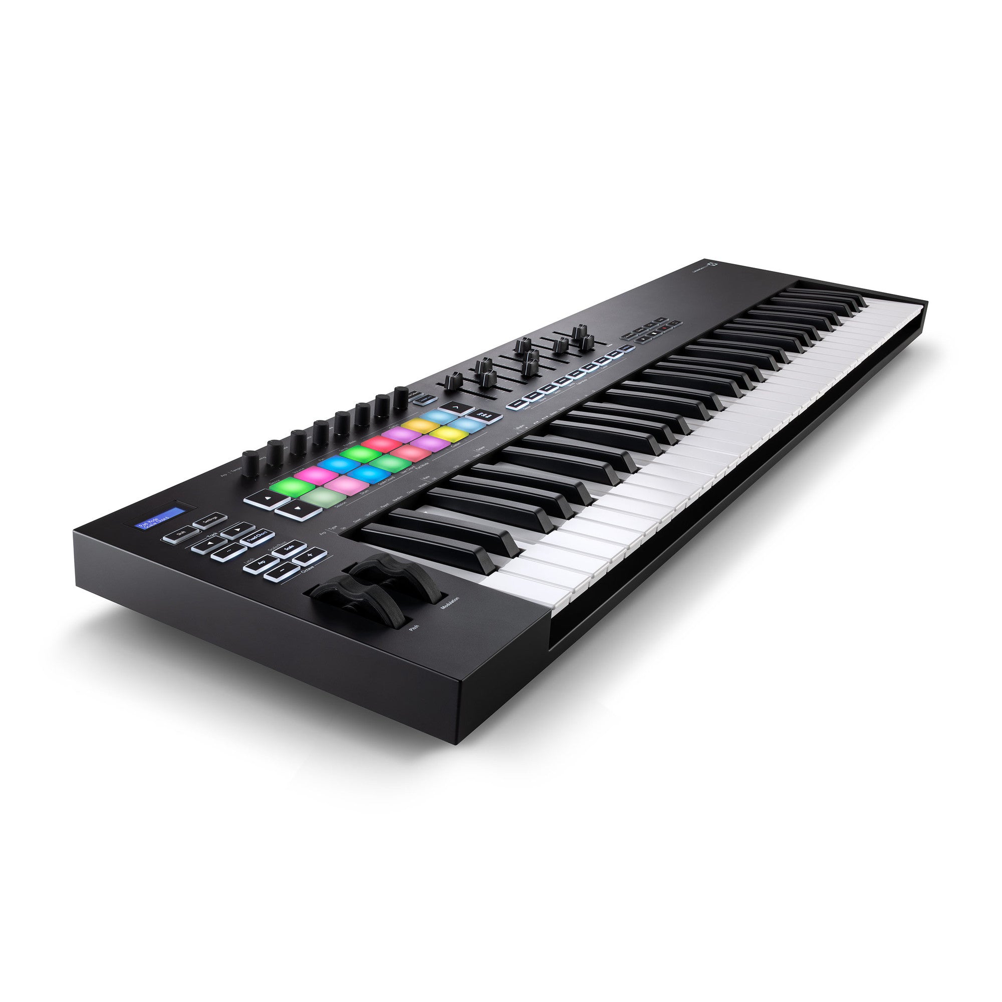 NOVATION FLKEY 61 mk3 - MIDI controller keyboard, with 61 velocity-sensitive keys, 16 pads and nine faders, provide expressive control