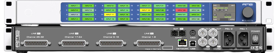 RME M-32 AD Pro AVB - RME M32DAPRO 32-Channel, MADI & AVB/TSN to Analog Converter, 19", 1RU