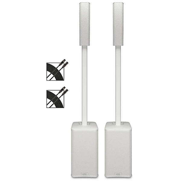 QSC KC12 WHITE (THE PAIR - FLOOR DEMO'S) Powered 3-Way Column loudspeaker System (Bluethoot)