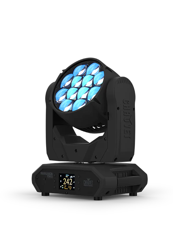 CHAUVET PRO MAVERICK-FORCE2-BEAMWASH Fully - Chauvet Professional MAVERICK FORCE 2 BEAMWASH RGBW LED Yoke Wash Fixture With Pixel Mapping And Zoom