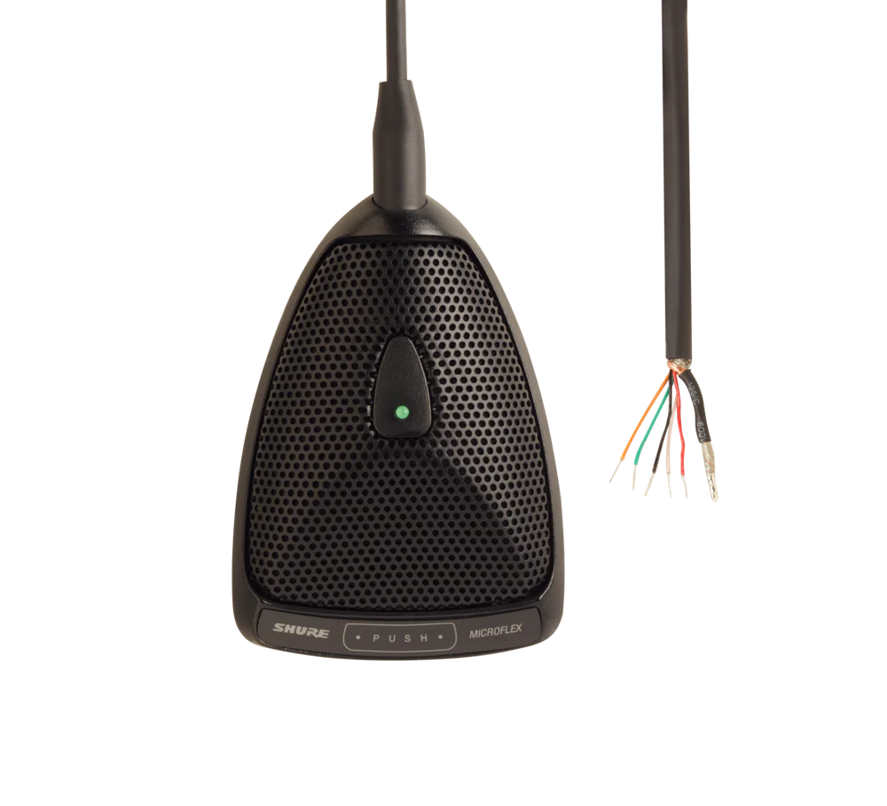 Shure MX392BE/S Microphone Boundary - Shure MX392BES Microflex Boundary Microphone with Bottom Exit