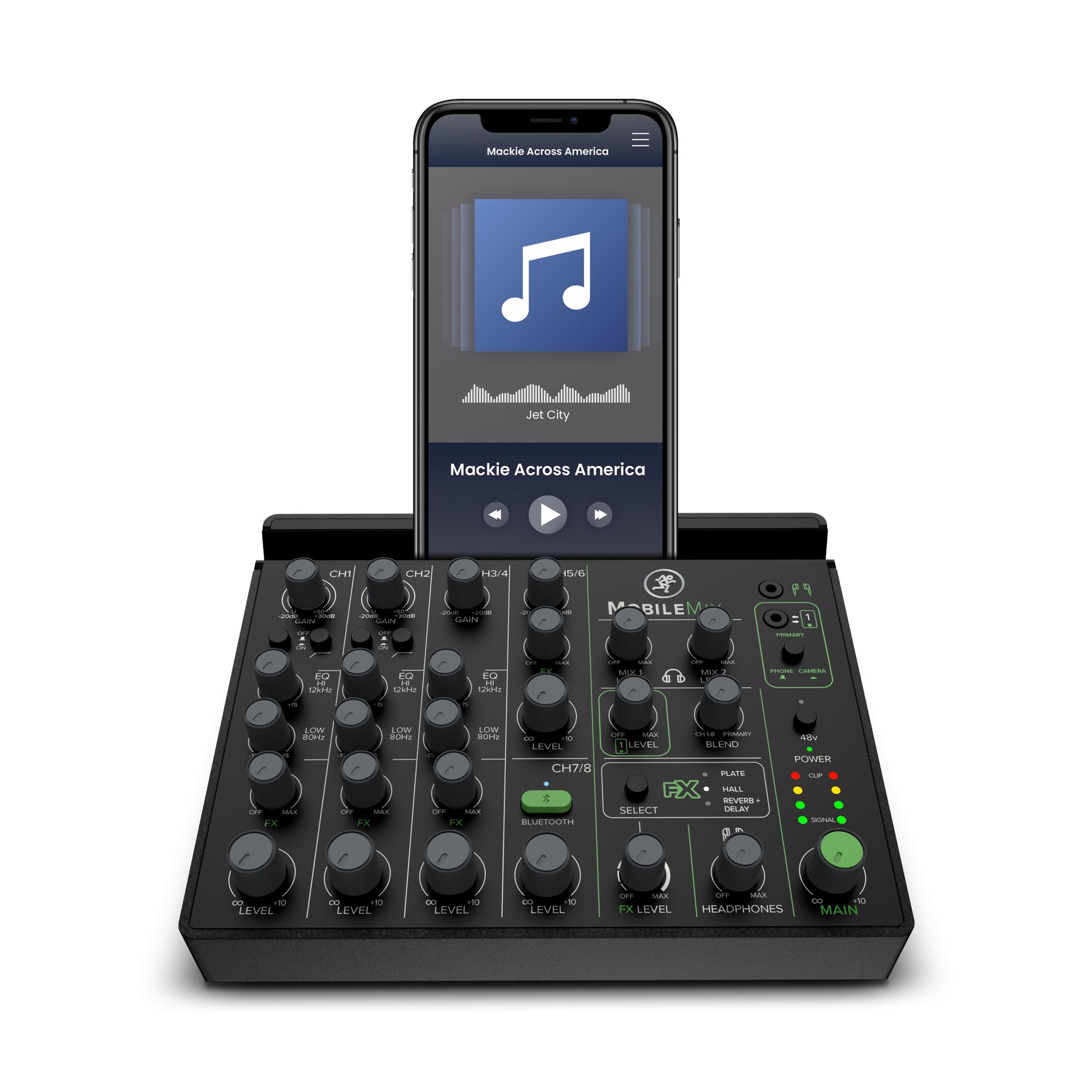 MACKIE Mackie MobileMix - 8-Channel USB-Powerable Mixer for A/V Production, Live Sound and Streaming