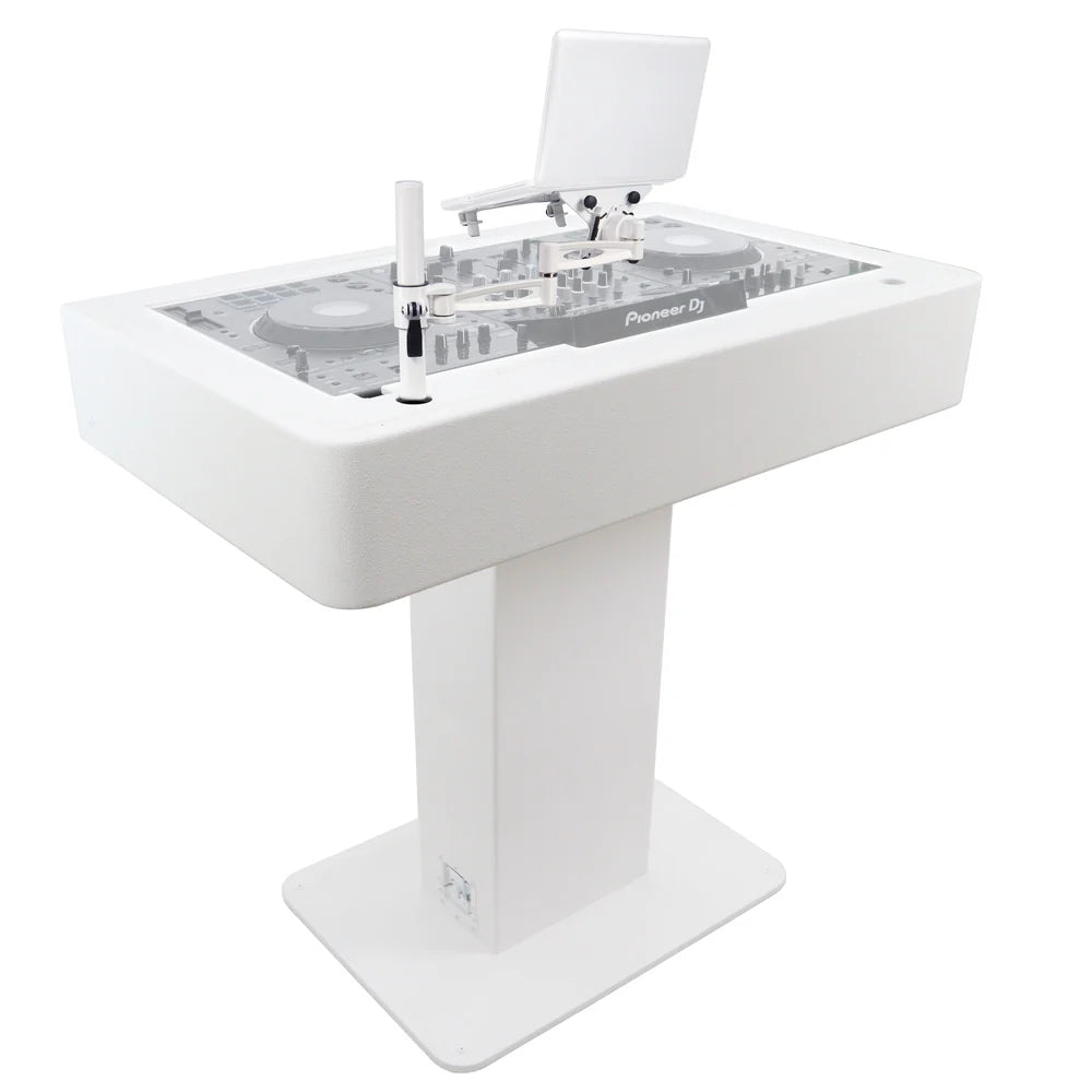 PROX-XZF-DJCT W 2U CASE - ProX XZF-DJCTW2UCASE Control Tower DJ Podium 2x 1U Rack Space w/Road Cases