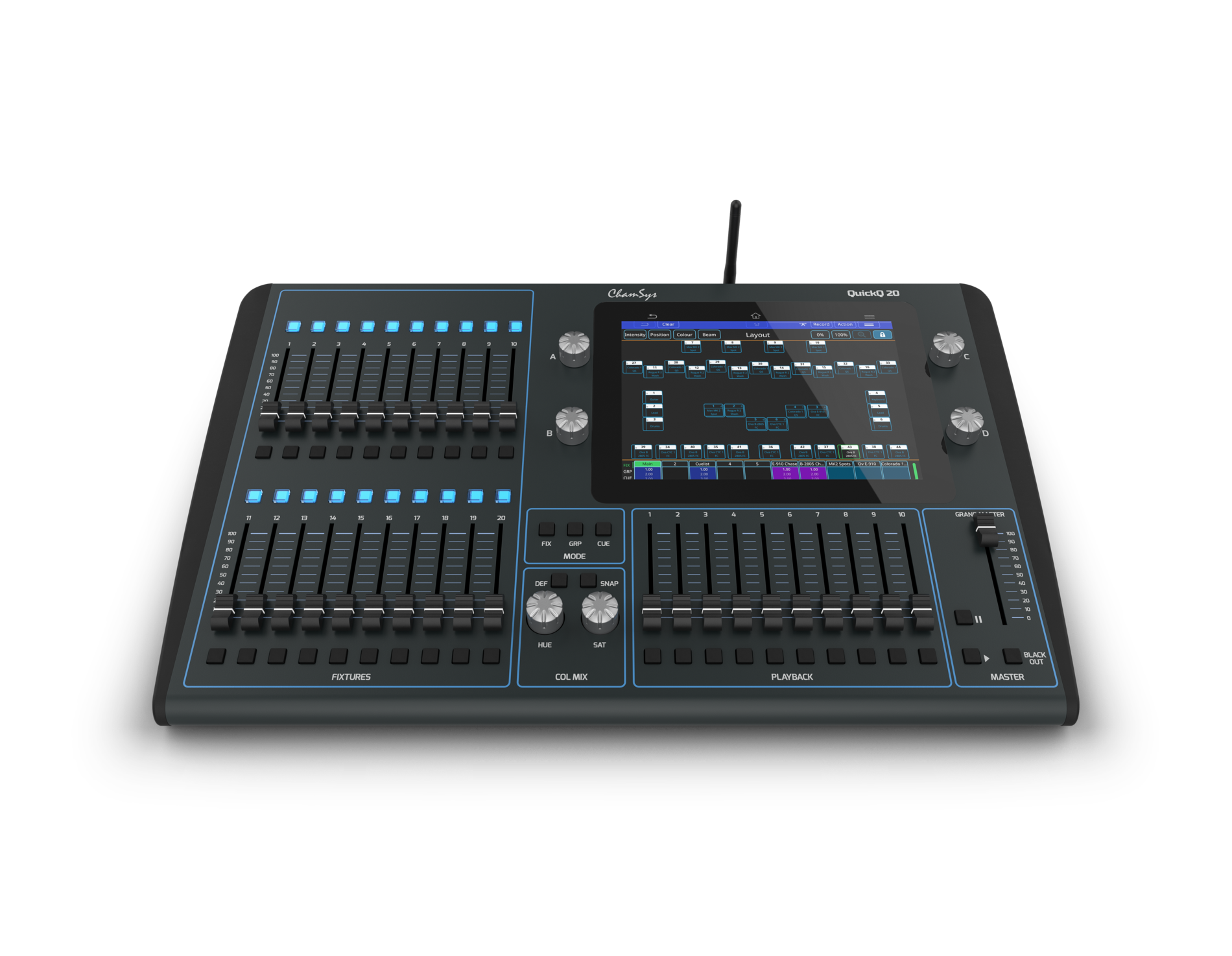 Chamsys QUICKQ20 - The perfect choice console for control of dimmer,