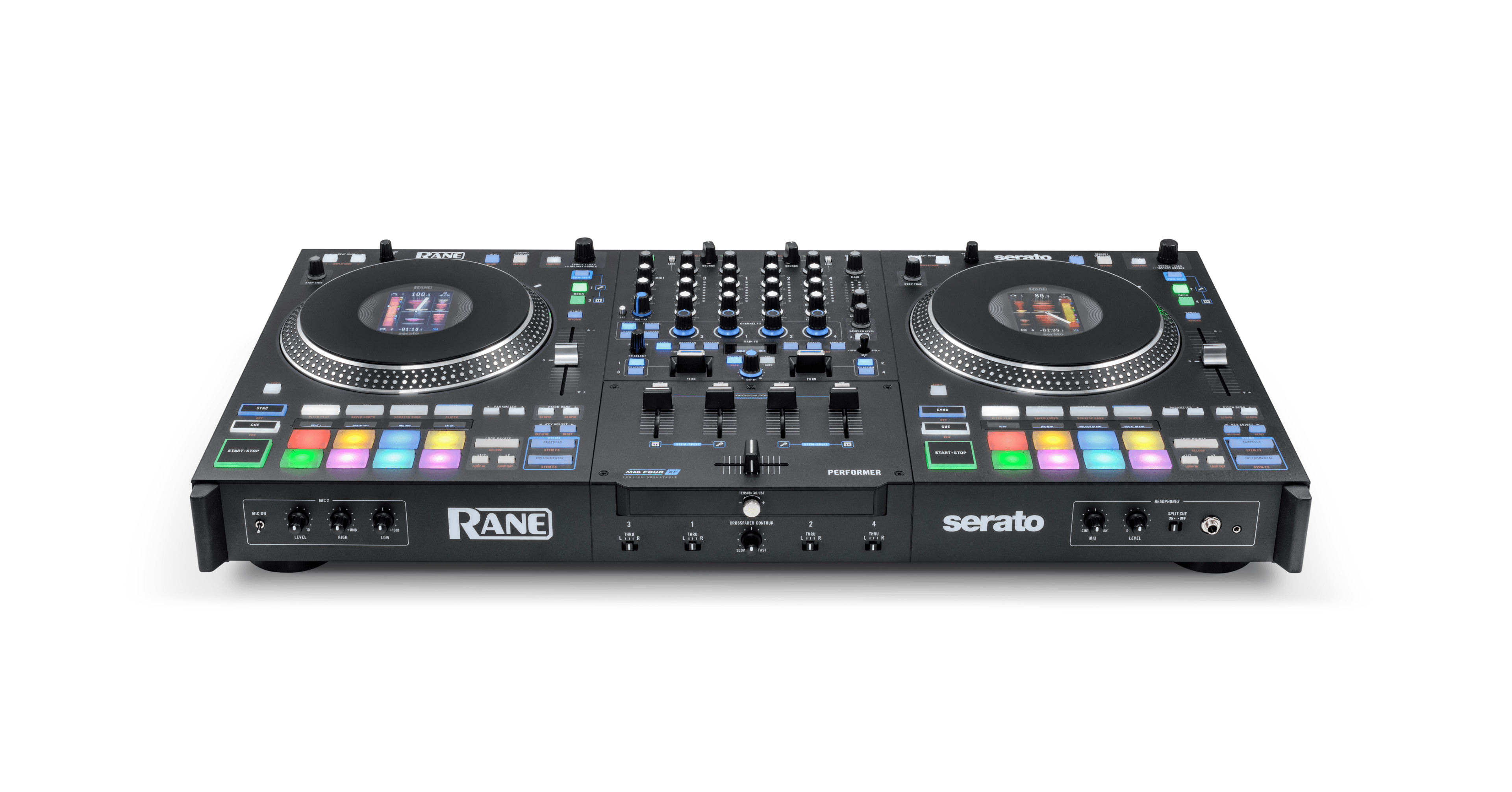 RANE PERFORMER - 4 channel dj controller with motorized jog wheels