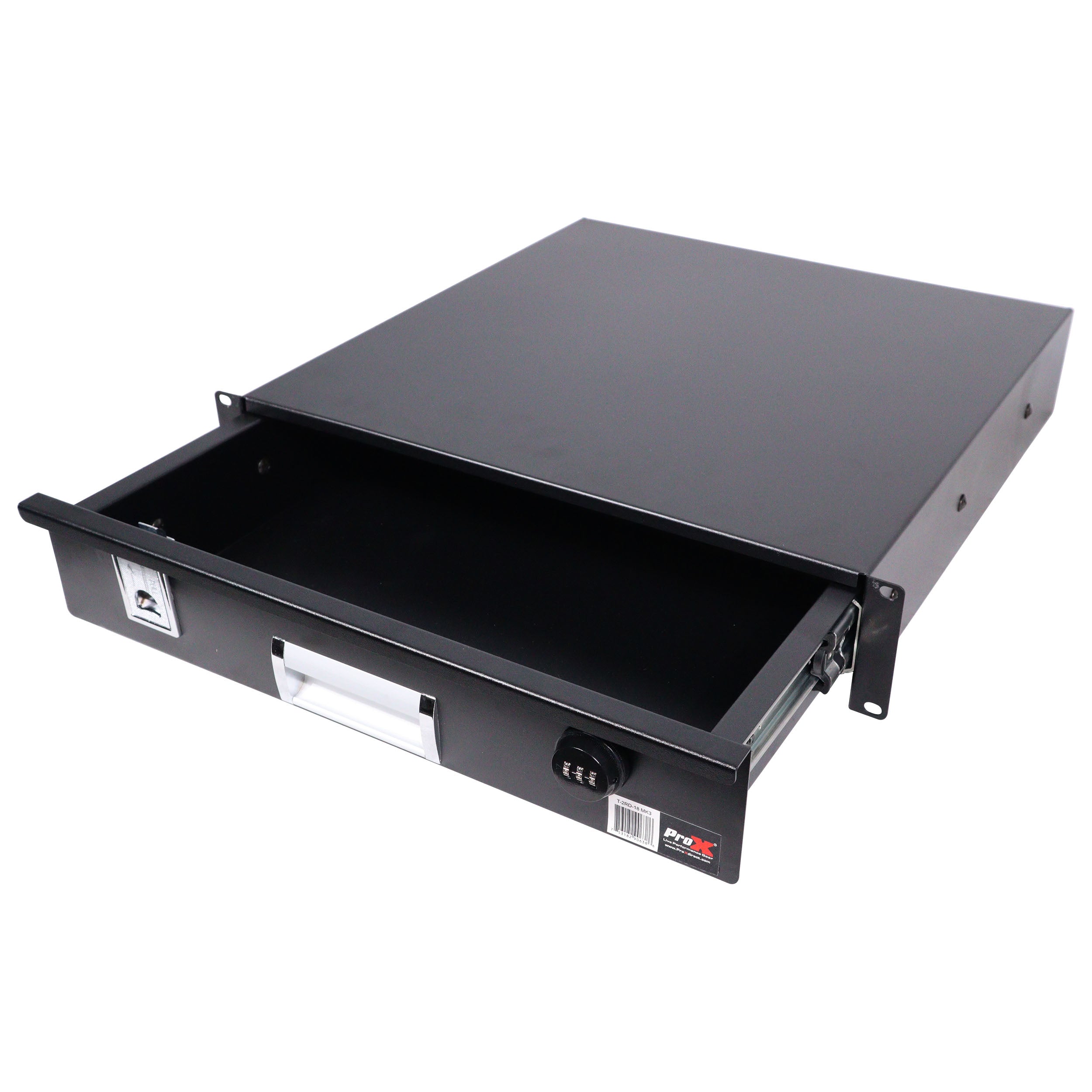 PROX-T-2RD-18 MK3 - 2U Rack Space 18" Depth Rack Mount Drawer for Audio, DJ, and IT Server rack cases.