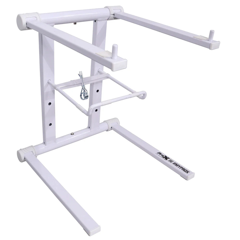 PRO-X- T-LPS600WH - DJ Foldable Laptop Stand with Carrying Bag (White)