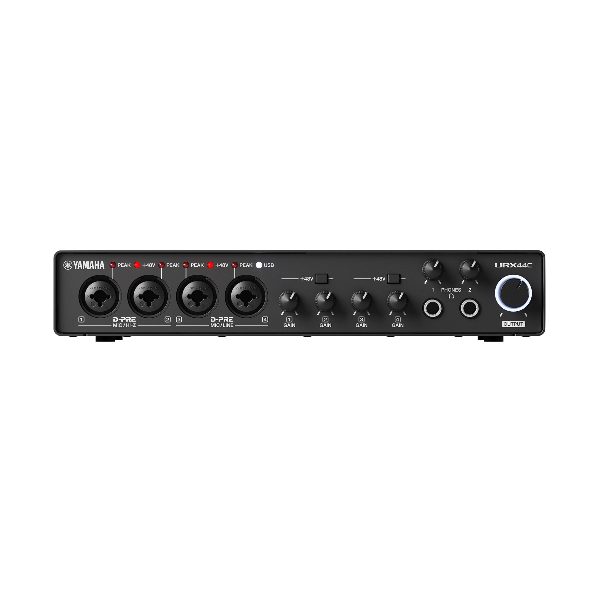 YAMAHA URX44C - 6-in/4-out USB-C Audio/MIDI Interface with 32-bit/192 kHz support,