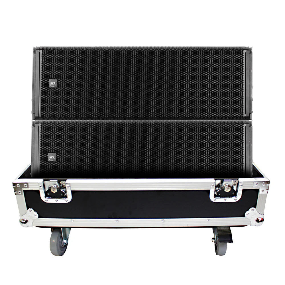 PROX-X-RCF-HDL30A LA X2W - ProX X-RCF-HDL30A LAX2W Fits RCF HDL 30-A Line Array Speaker Flight Case W/Wheels (Holds 2 Speakers)