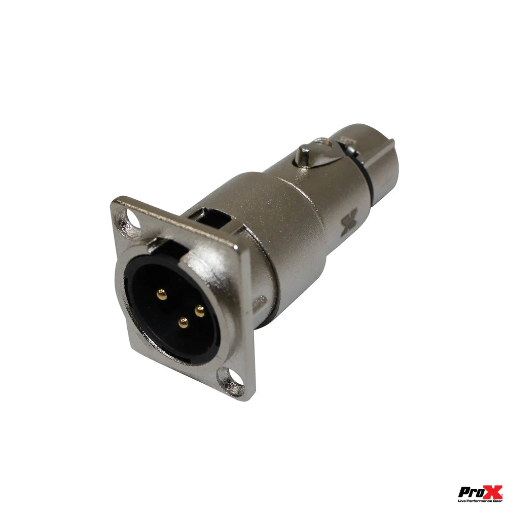 PROX-XC-3MDF - ProX XC-3MDF XLR Male To Female Adapter For Panel Mount