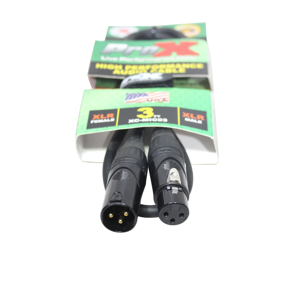 PROX-XC-MIC03 - ProX XC-MIC03 3 Ft. Balanced XLR3-F to XLR3-M High Performance Microphone Cable