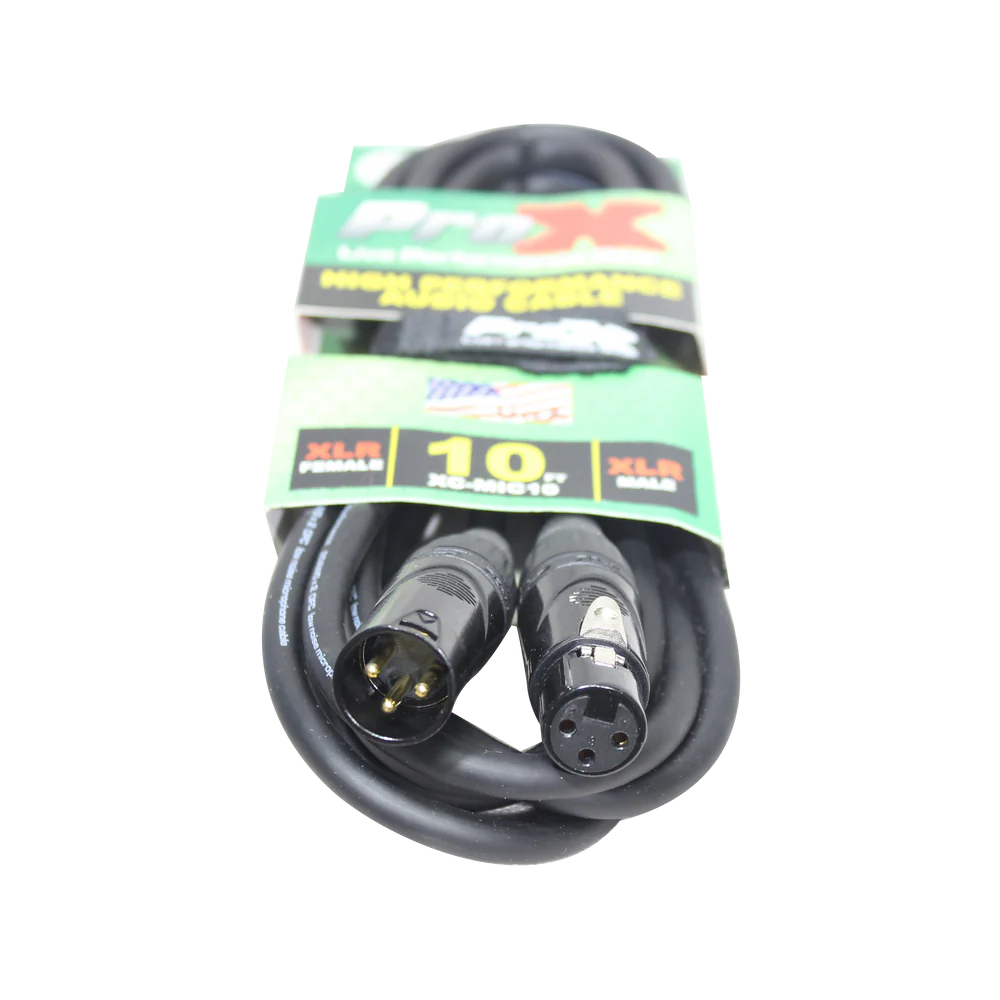 PRO-X- XC-MIC10 - ProX XC-MIC10 10 Ft. Balanced XLR3-F to XLR3-M High Performance Microphone Cable