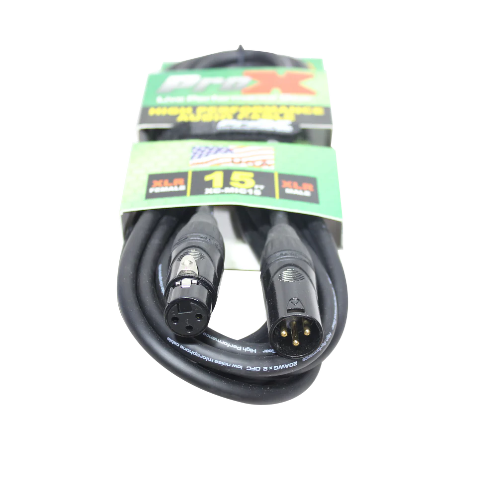 PRO-X- XC-MIC15 - ProX XC-MIC15 15 Ft. Balanced XLR3-F to XLR3-M High Performance Microphone Cable