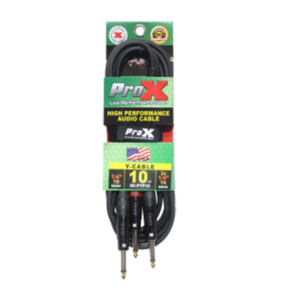PROX-XC-PYP10 - ProX XC-PYP10 1/4" TS-M to Dual 1/4" TS-M High Performance Audio Cable - 10 Ft.