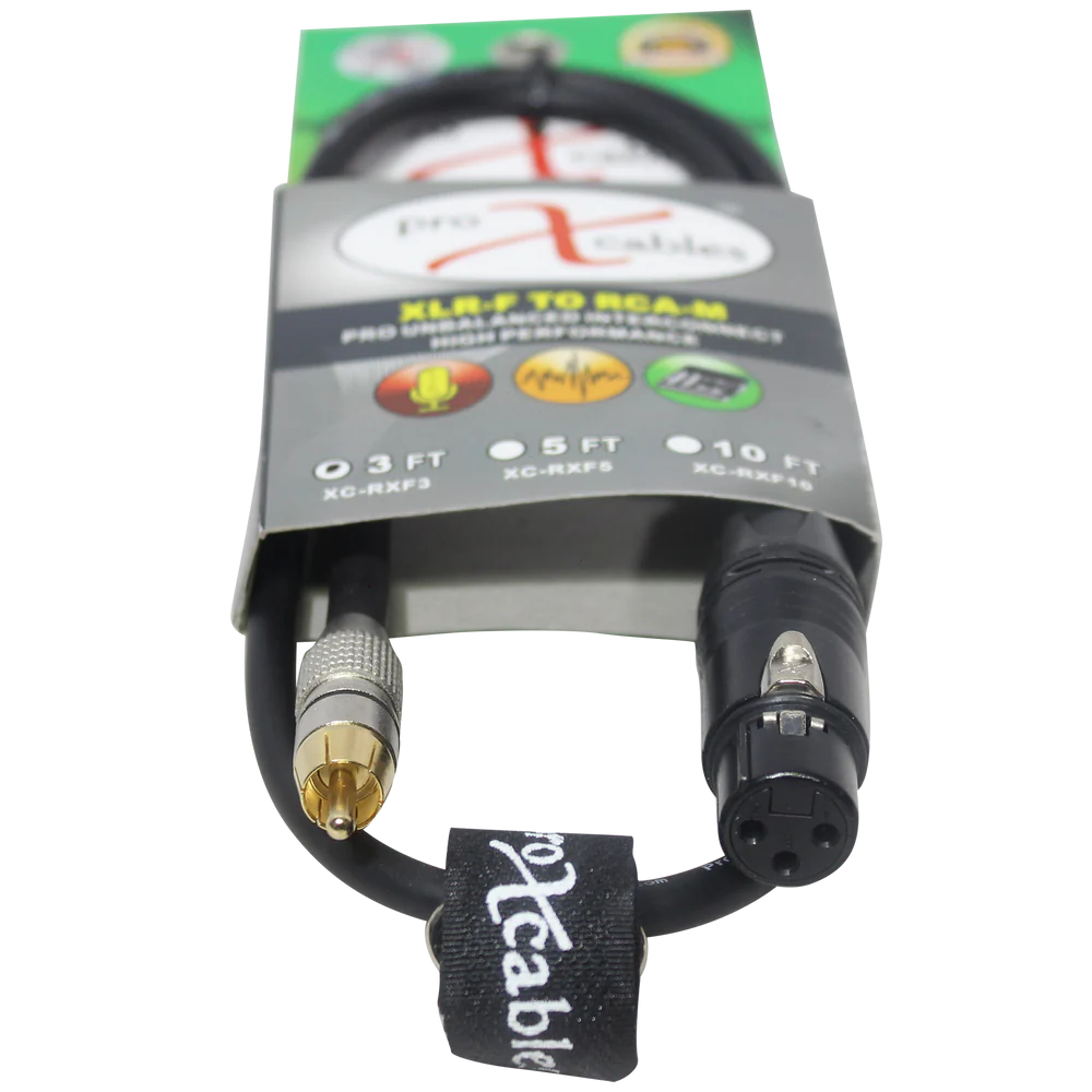 PROX-XC-RXF03 - ProX XC-RXF03 3 Ft. Unbalanced RCA to XLR-F High Performance Audio Cable