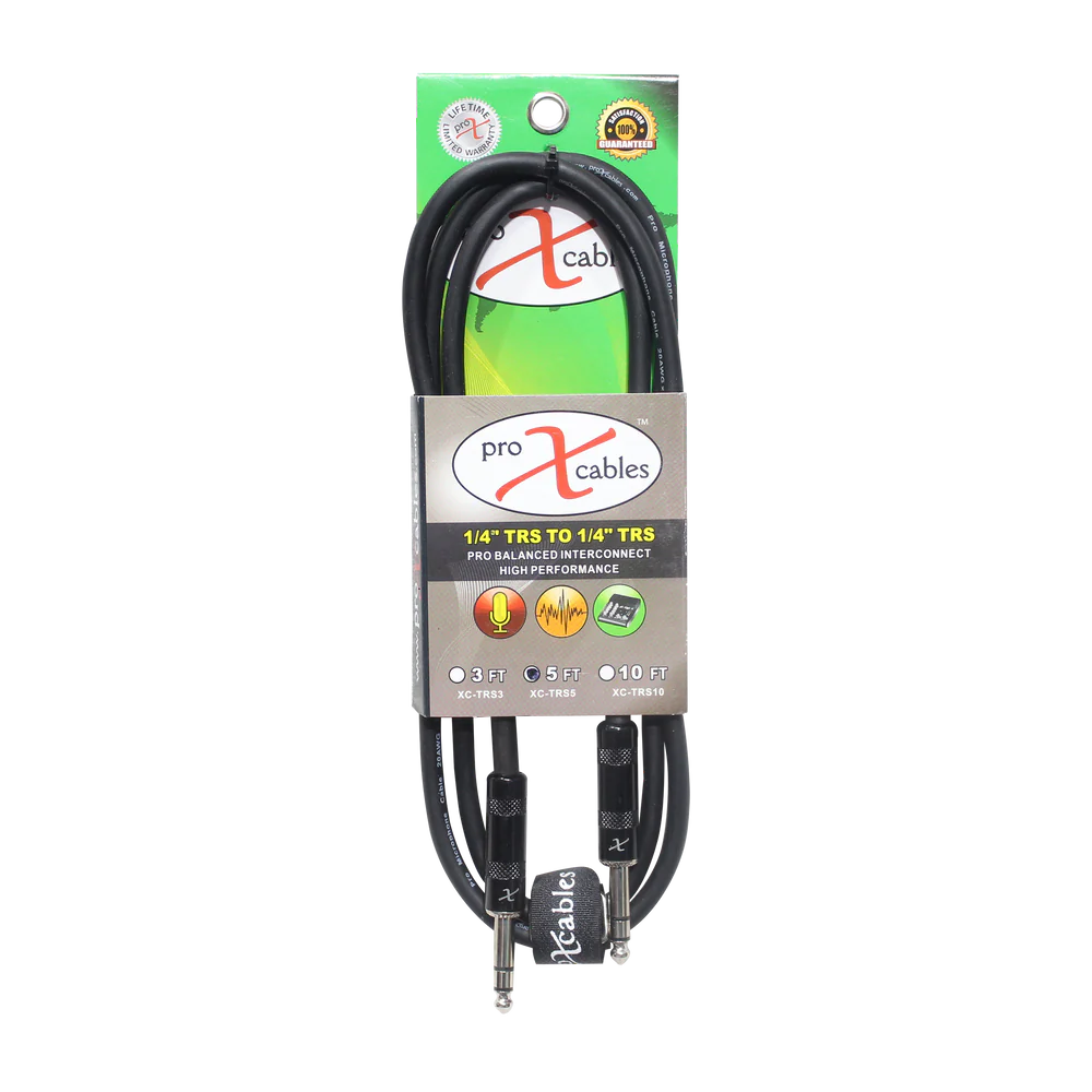 PROX-XC-TRS05 - ProX XC-TRS05 Balanced 1/4" TRS-M to TRS-M High Performance Audio Cable - 5'