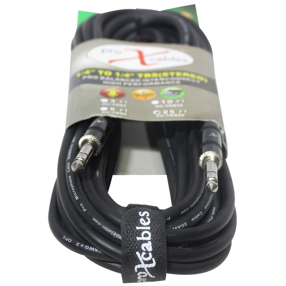 PROX-XC-TRS25 - ProX XC-TRS25 Balanced 1/4" TRS-M to TRS-M High Performance Audio Cable - 25'